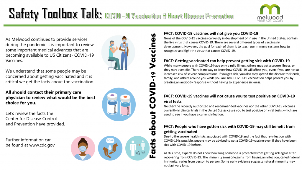 Safety Toolbox Talk COVID-19 Vaccination and Heart Disease Prevention