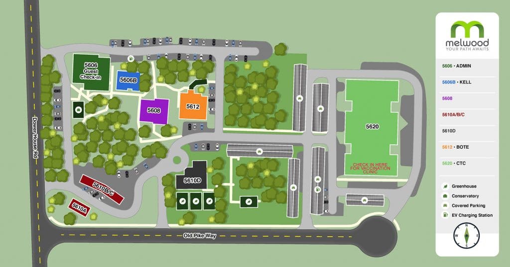 Melwood Campus Vaccination Map