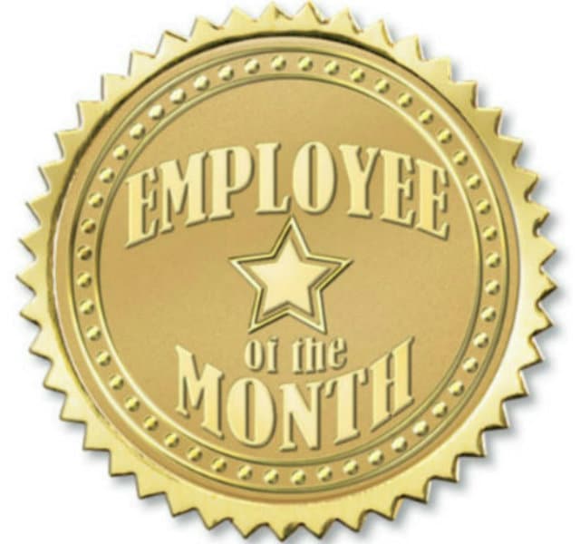 Employee of the Month Gold Medallion