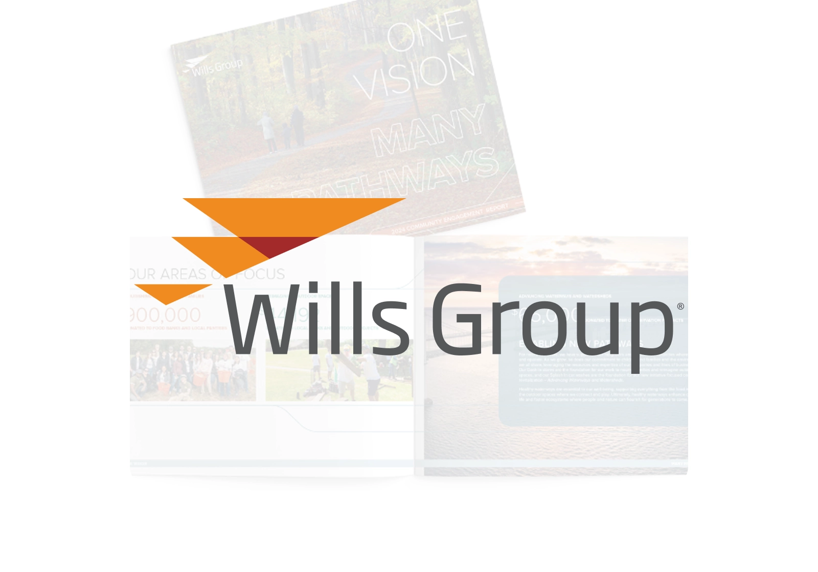 Featured Image of Wills Group logo with 2024 Community Engagement Report in background.