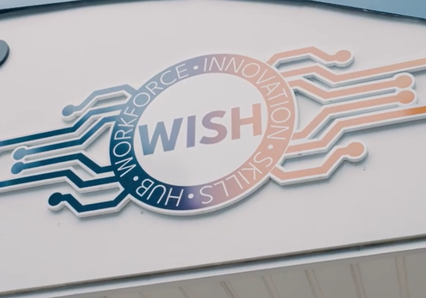 WISH logo on a wall