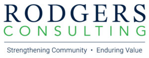 Rodgers Consulting logo, featuring the text, "Strengthening Community, Enduring Value"